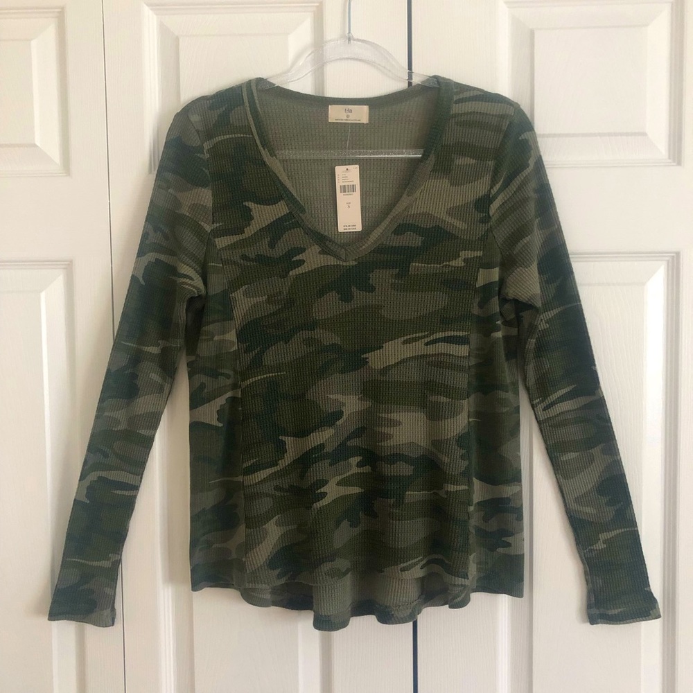 Anthropology Camouflage Top